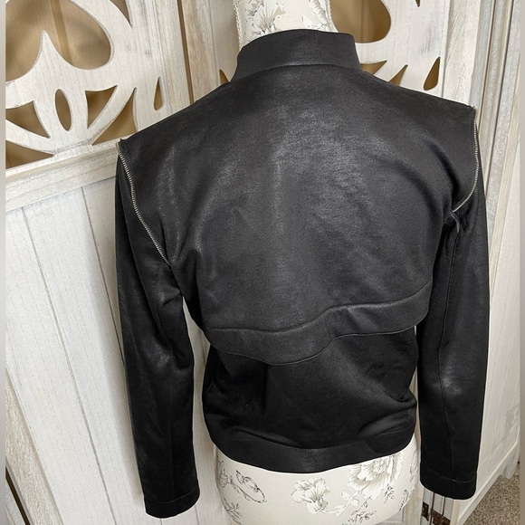 The Kooples Sport Womens Small Full Zip Zipper Accents Jacket Black - Picture 2 of 6